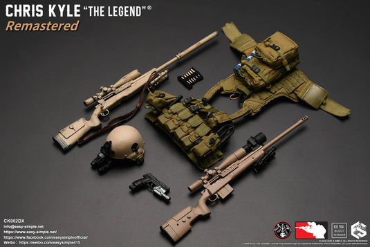 Chris Kyle "The Legend"® RMST DLX, Weapon Set & Custom Headsculpt COMBO - MINT IN BOX