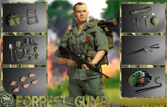 Vietnam Forrest Gump - Metal Wine Leaf Camo Helmet w/Bottle