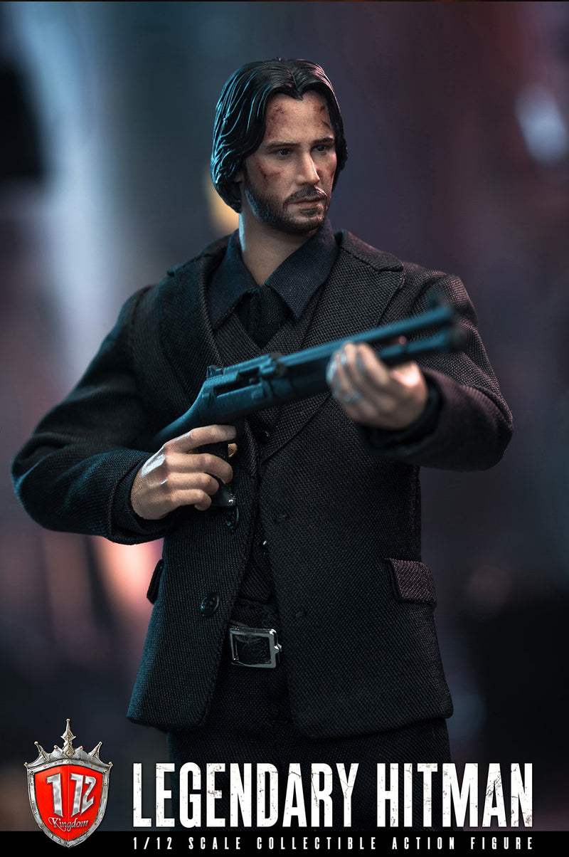 Load image into Gallery viewer, 1/12 - Legendary Hitman - Male Black Suited Body w/Headsculpt
