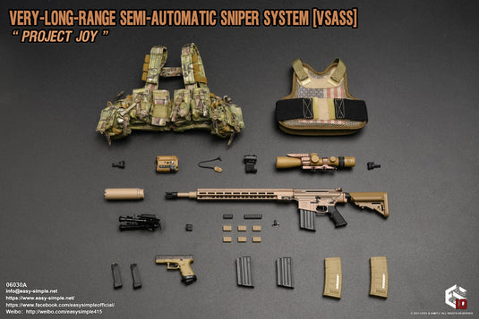 Tan Sniper Scope w/Top Rail