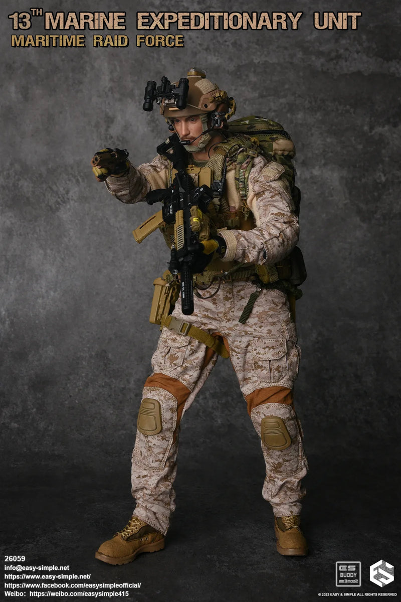 Load image into Gallery viewer, 13th Marine Expeditionary Unit - Tan MOLLE Vest w/Chest Rig &amp; Pouches
