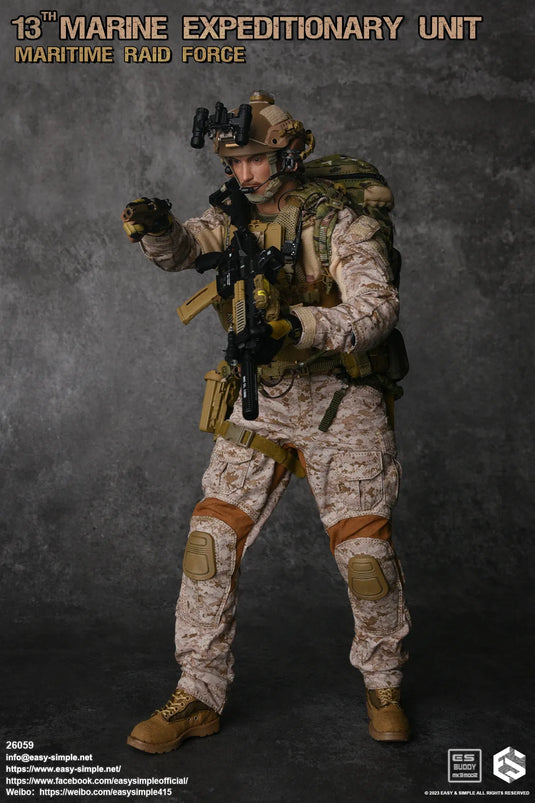 13th Marine Expeditionary Unit - Tan MOLLE Vest w/Chest Rig & Pouches