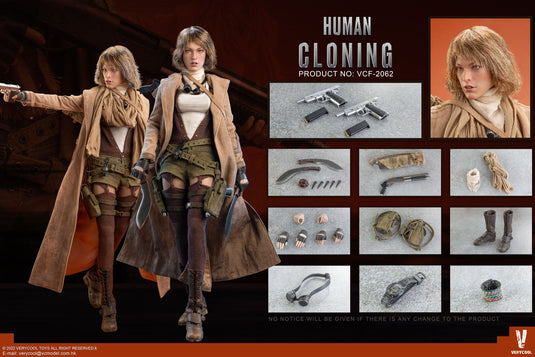 Human Cloning - Weathered Female Trench Coat