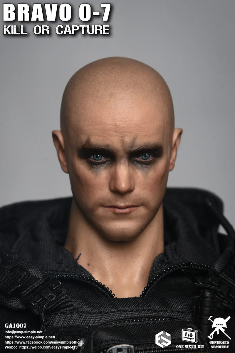 Load image into Gallery viewer, Bravo 0-7 Kill Or Capture - Male Body w/Black Uniform &amp; Face Painted Head Sculpt
