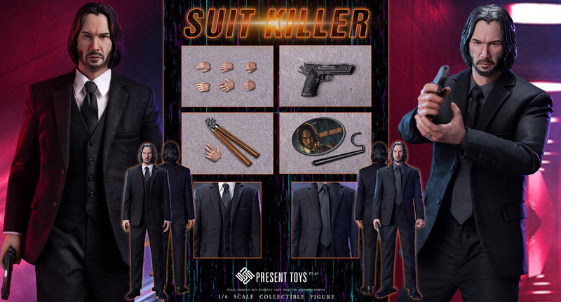 Load image into Gallery viewer, Suit Killer - Male Black Suited Body w/Stand
