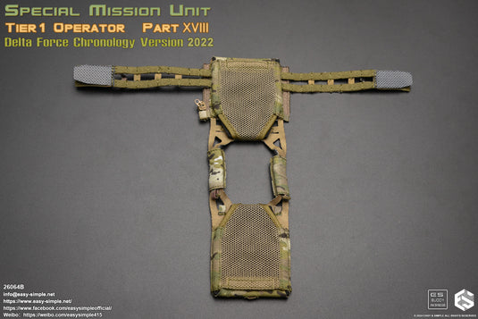 Delta Force SMU Tier 1 Op. - Multicam SPC Swimmer Cut Plate Carrier w/Pouches