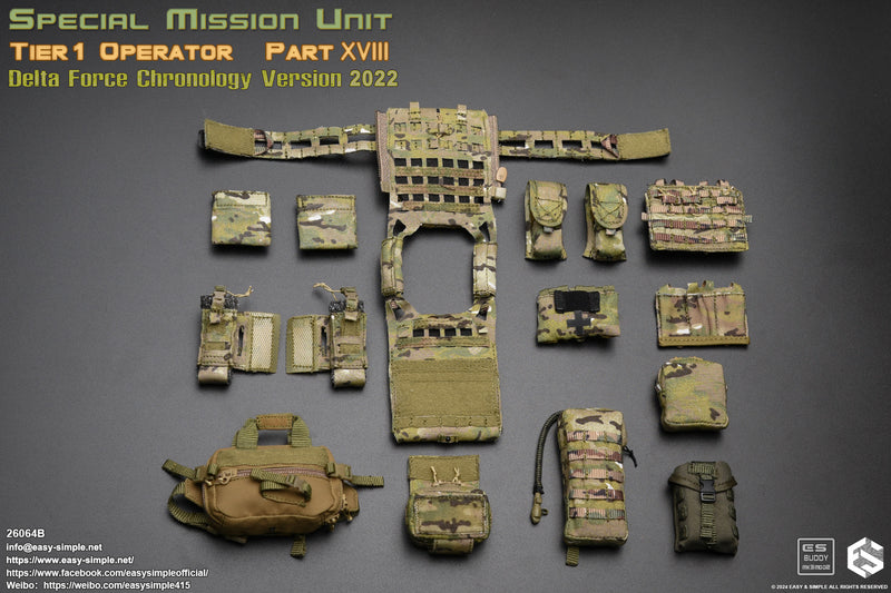 Load image into Gallery viewer, Delta Force SMU Tier 1 Op. - Multicam SPC Swimmer Cut Plate Carrier w/Pouches
