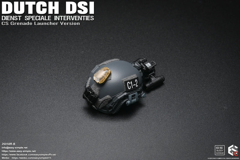 Load image into Gallery viewer, Dutch DSI Grenade Launcher Ver - Grey Helmet w/NVG Set
