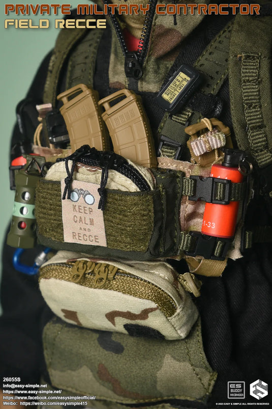 PMC Field RECCE - Green Chest Rig w/3C Desert Pouches