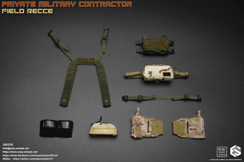 Load image into Gallery viewer, PMC Field RECCE - Green Chest Rig w/3C Desert Pouches
