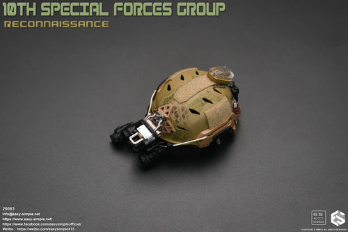 10th SFG Reconnaissance - Camo Helmet w/NVG Set