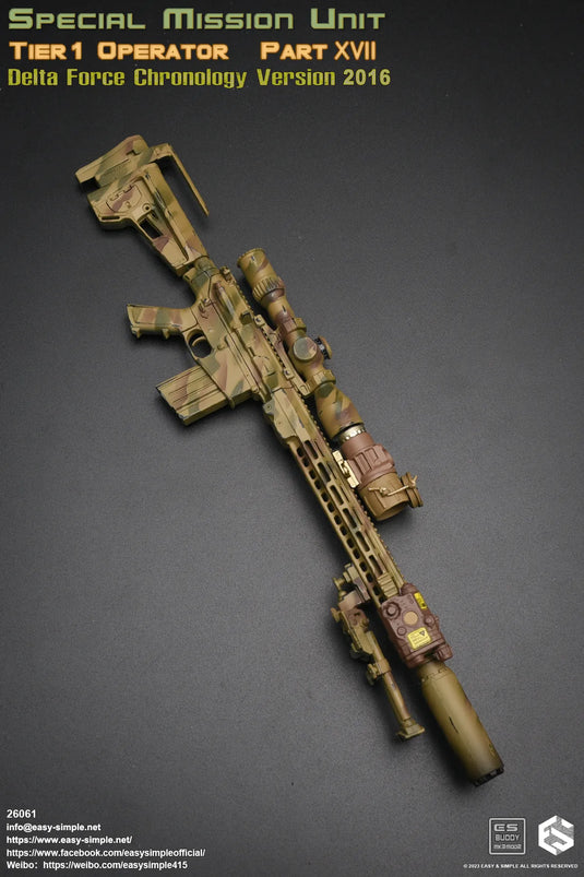 Delta Force SMU Tier 1 Op - Camo Sniper Rifle w/Attachment Set