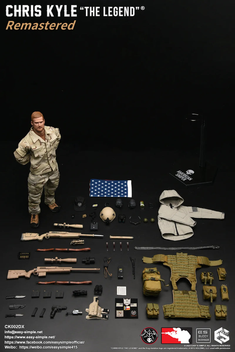 Load image into Gallery viewer, Chris Kyle &quot;The Legend&quot;® RMST DLX, Weapon Set &amp; Custom Headsculpt COMBO - MINT IN BOX
