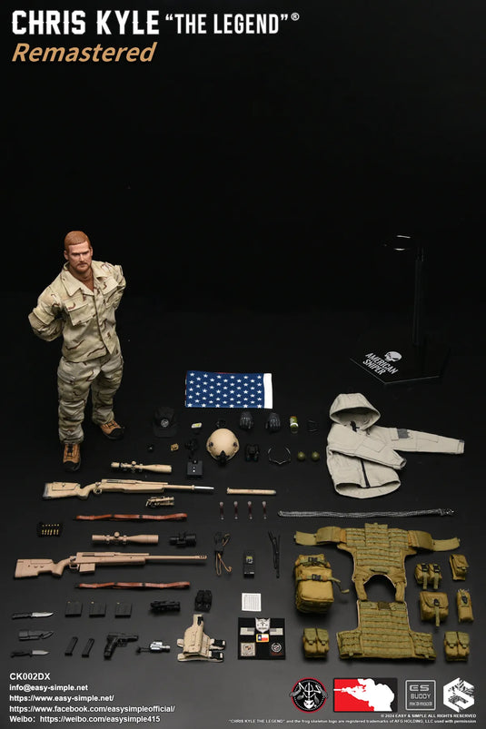 Chris Kyle "The Legend"® RMST DLX, Weapon Set & Custom Headsculpt COMBO - MINT IN BOX