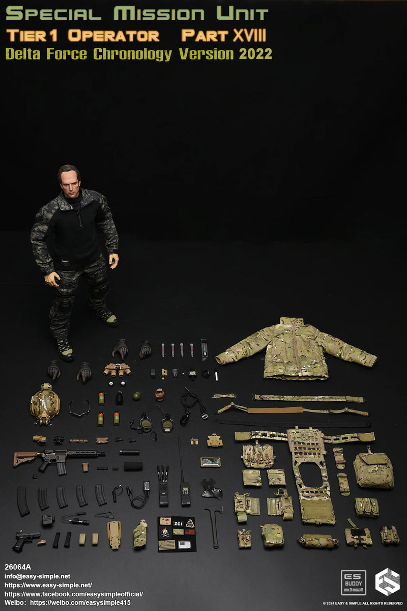 Load image into Gallery viewer, Delta Force SMU Tier 1 Op. A - Black Multicam Combat Uniform
