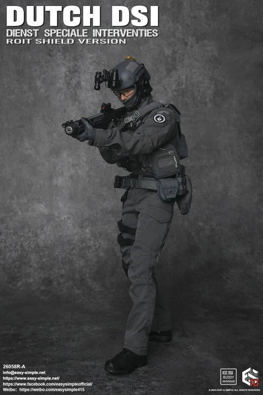 Load image into Gallery viewer, Dutch DS1 Riot Shield Version - Grey Combat Uniform Set
