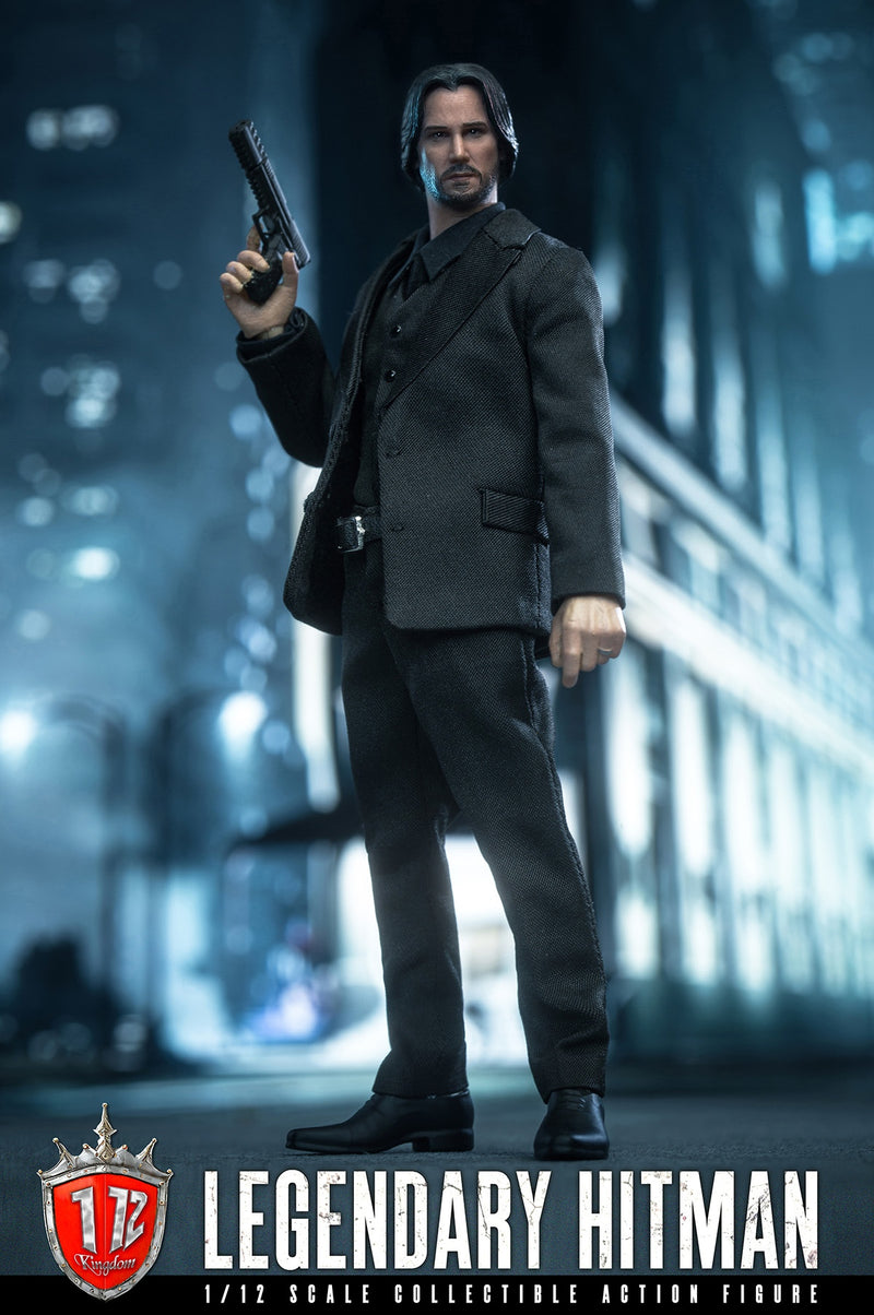 Load image into Gallery viewer, 1/12 - Legendary Hitman - Male Black Suited Body w/Headsculpt
