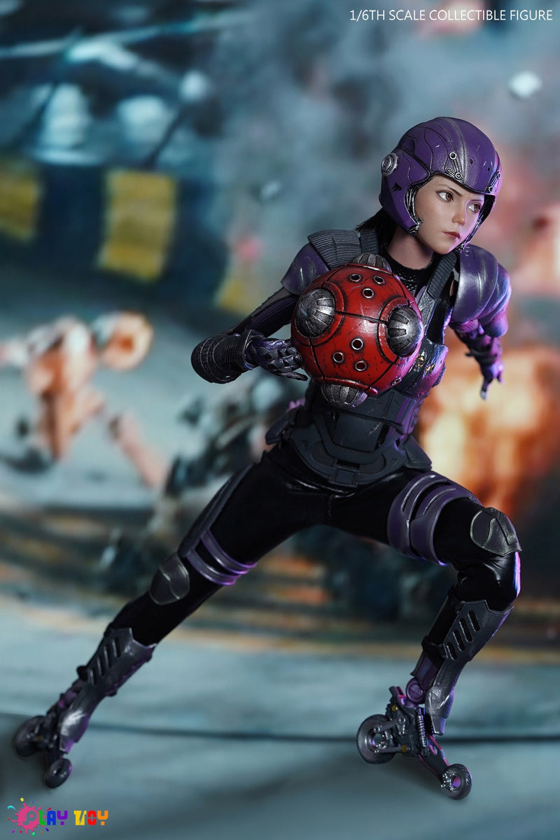 Load image into Gallery viewer, Alita Battle Angel - Purple Female Helmet
