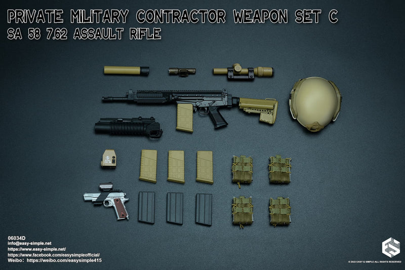 Load image into Gallery viewer, PMC SA 58 Weapon Set D - MINT IN BOX
