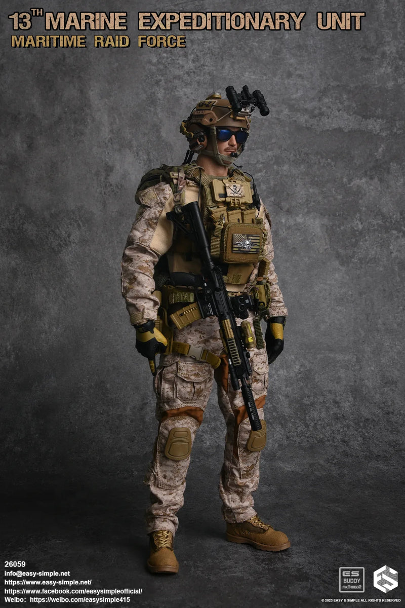 Load image into Gallery viewer, 13th Marine Expeditionary Unit - Tan MOLLE Vest w/Chest Rig &amp; Pouches
