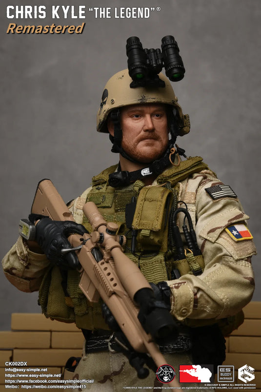 Chris Kyle "The Legend"® RMST DLX, Weapon Set & Custom Headsculpt COMBO - MINT IN BOX