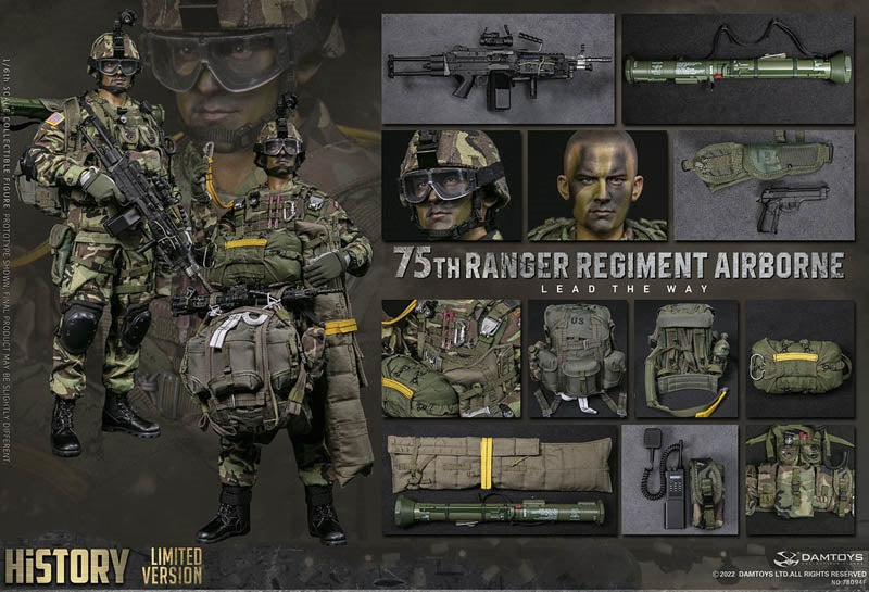 Load image into Gallery viewer, 75th Ranger Regiment Airborne Ltd. - Flask w/Woodland Camo Pouch
