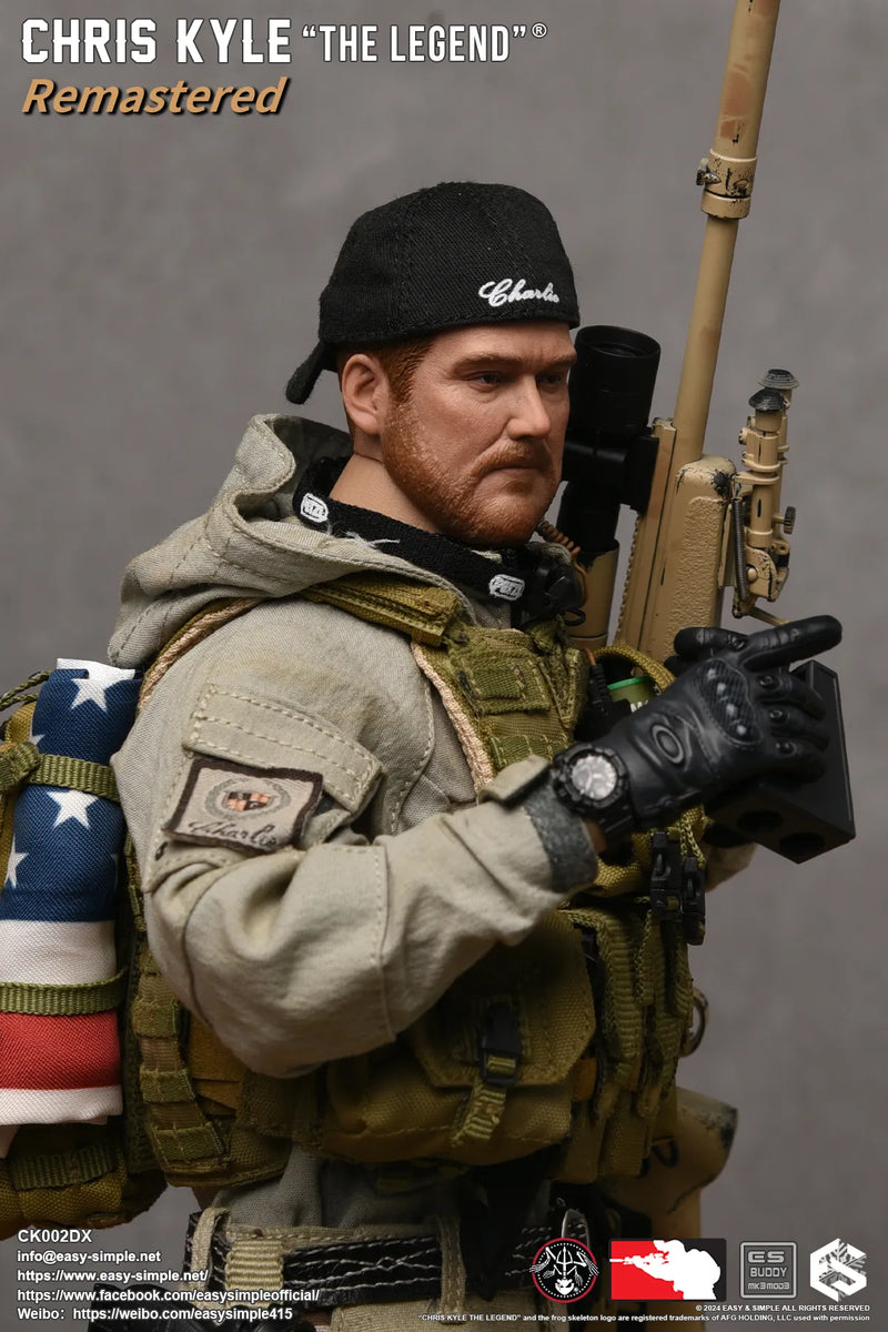 Load image into Gallery viewer, Chris Kyle &quot;The Legend&quot;® RMST DLX, Weapon Set &amp; Custom Headsculpt COMBO - MINT IN BOX
