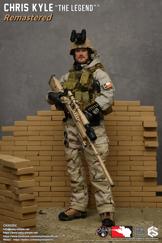 Chris Kyle "The Legend"® RMST DLX, Weapon Set & Custom Headsculpt COMBO - MINT IN BOX