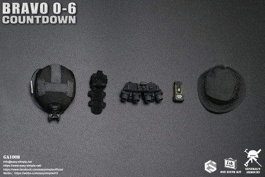 Bravo 0-6 Countdown - Black Helmet w/NVG & Radio Set