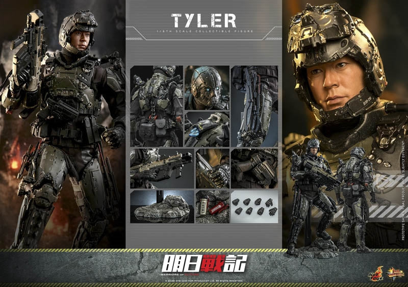 Load image into Gallery viewer, Warriors Of The Future Tyler - Black Armored Gloved Hand Set
