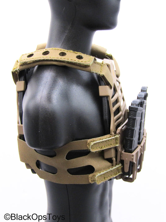 PMC - Dark Tan MOLLE Plate Carrier Vest w/Mags