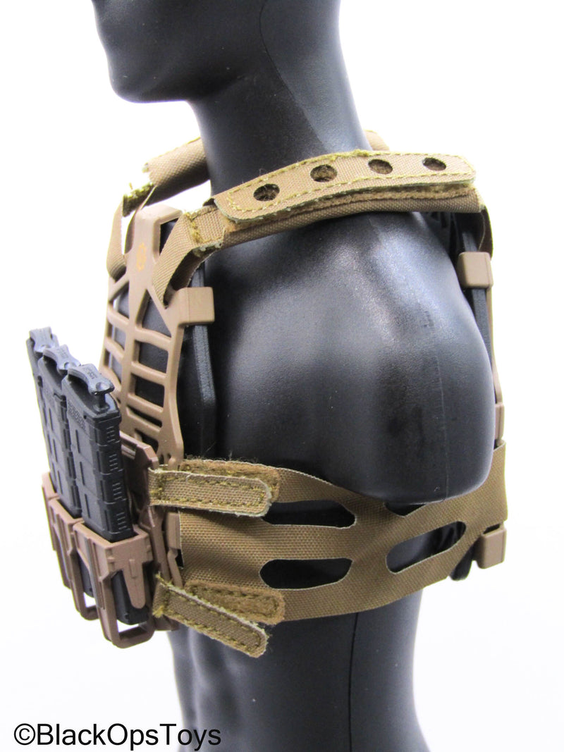 Load image into Gallery viewer, PMC - Dark Tan MOLLE Plate Carrier Vest w/Mags
