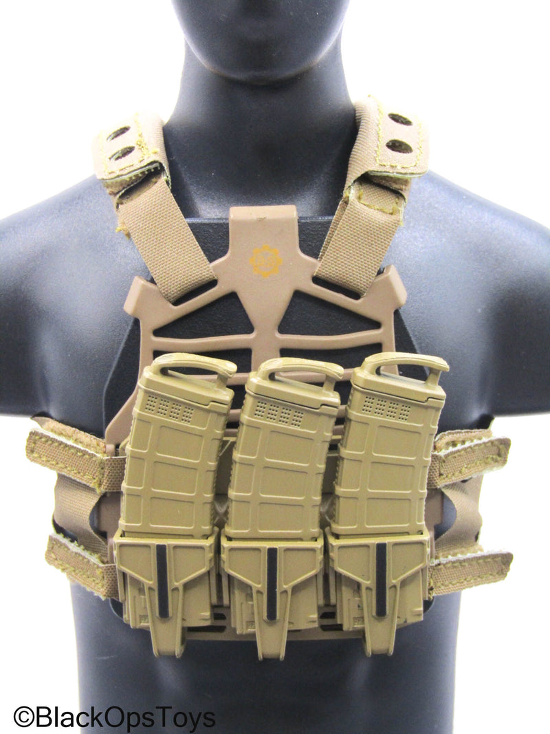 Load image into Gallery viewer, PMC - Tan MOLLE Body Armor w/Mags
