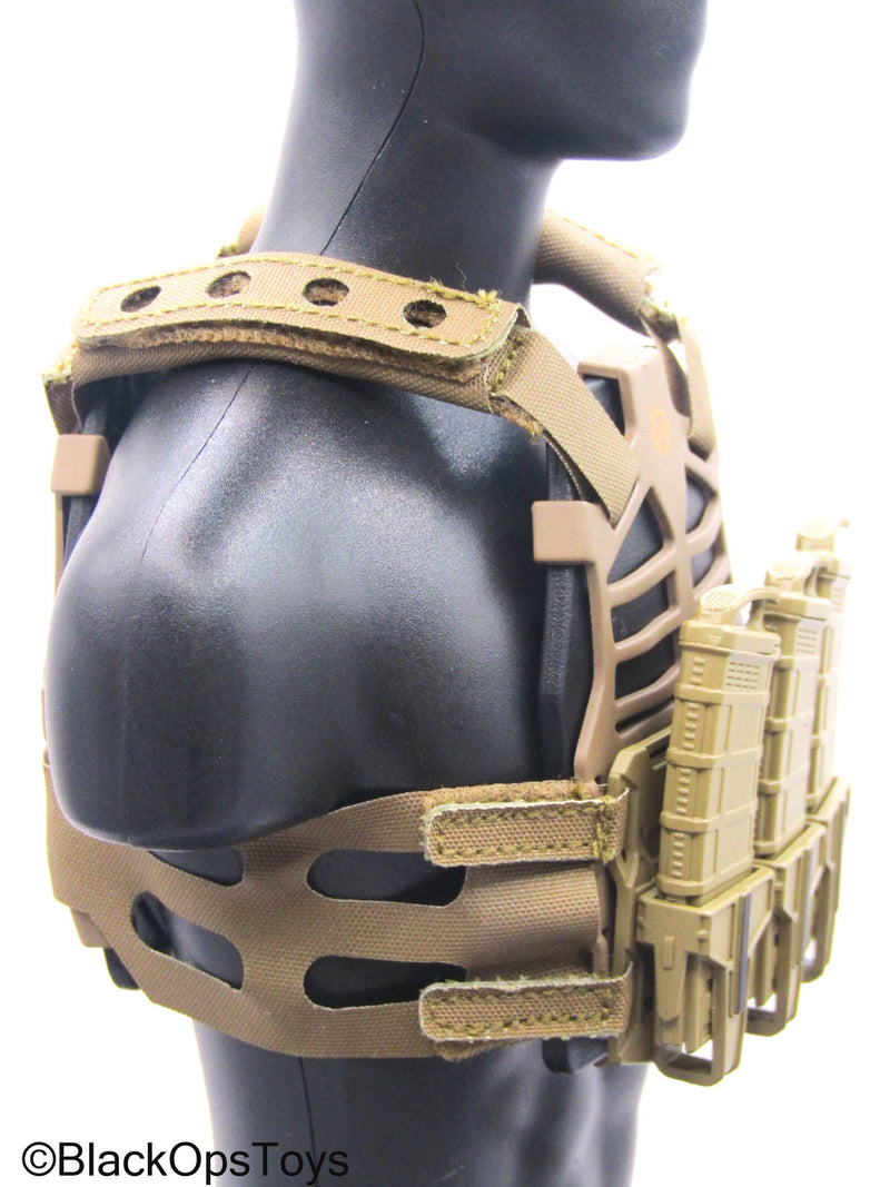 Load image into Gallery viewer, PMC - Tan MOLLE Body Armor w/Mags
