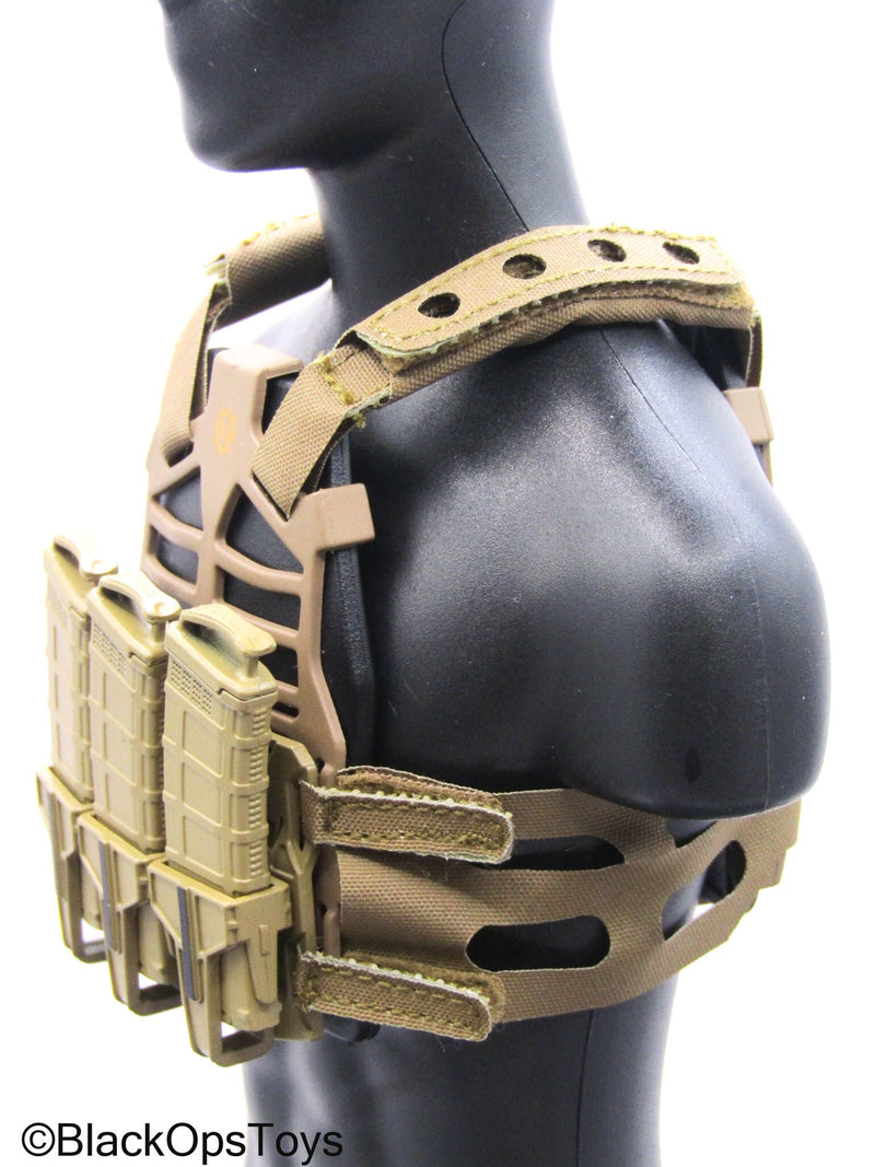 Load image into Gallery viewer, PMC - Tan MOLLE Body Armor w/Mags
