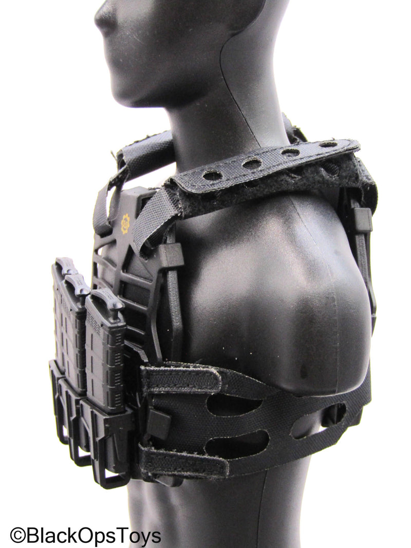 Load image into Gallery viewer, PMC - Black MOLLE Body Armor w/Mags
