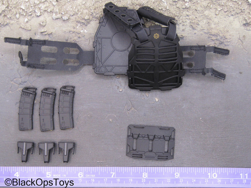 Load image into Gallery viewer, PMC - Black MOLLE Body Armor w/Mags
