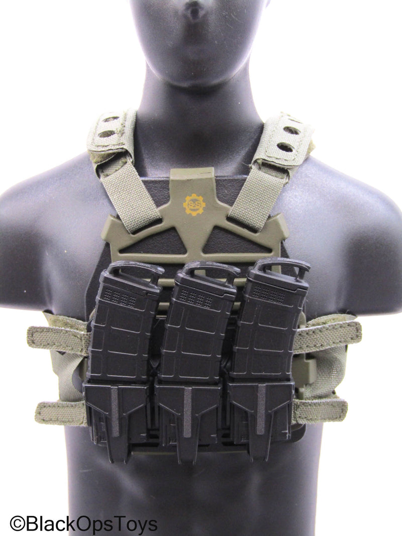 Load image into Gallery viewer, PMC - Green MOLLE Body Armor w/Mags
