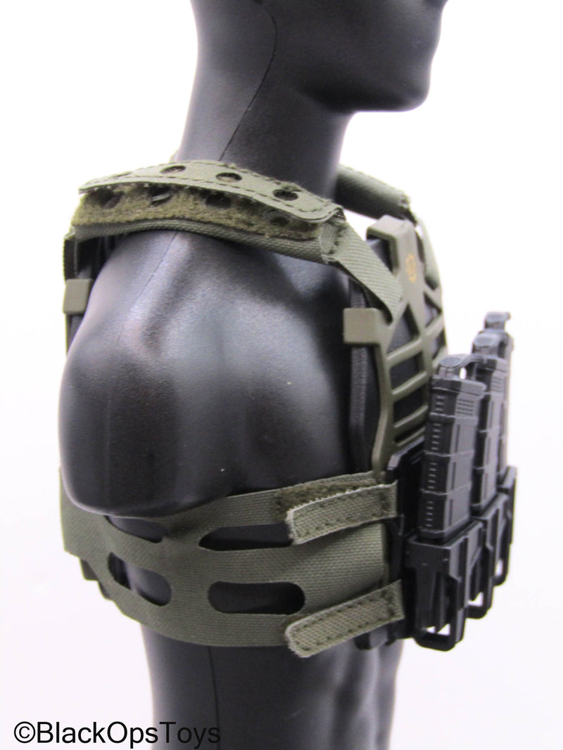 Load image into Gallery viewer, PMC - Green MOLLE Body Armor w/Mags
