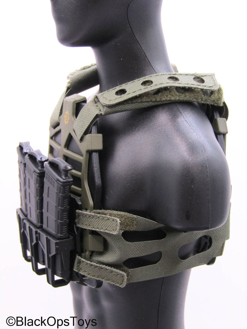 Load image into Gallery viewer, PMC - Green MOLLE Body Armor w/Mags
