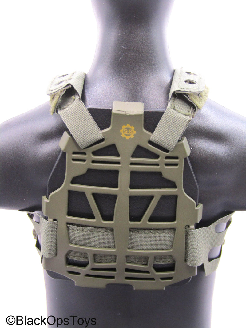 Load image into Gallery viewer, PMC - Green MOLLE Body Armor w/Mags
