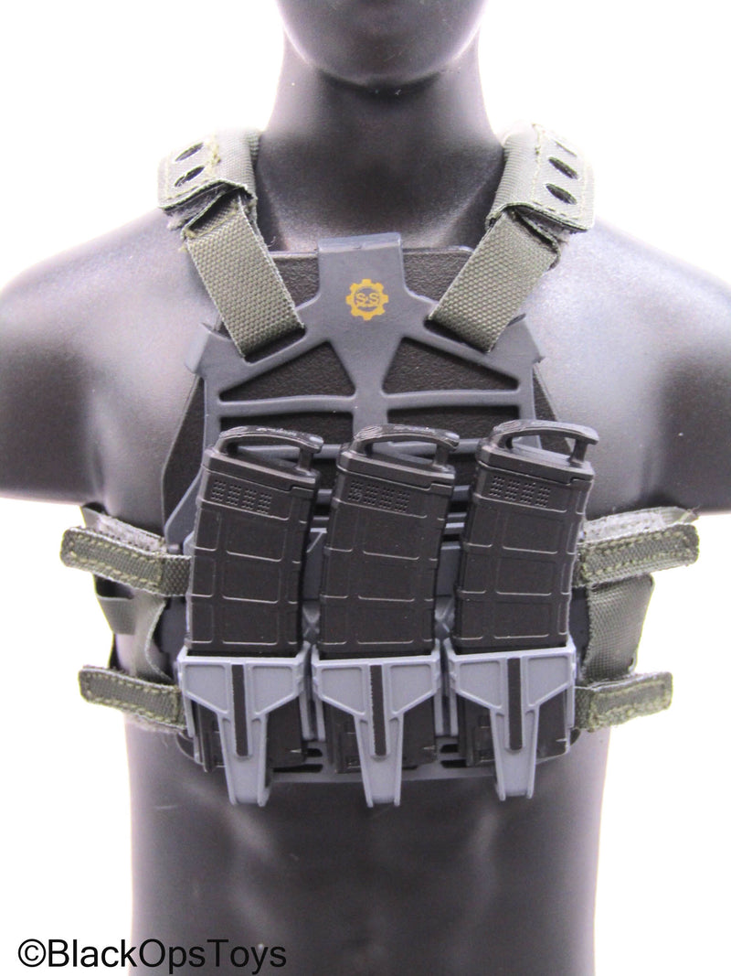 Load image into Gallery viewer, PMC - Grey MOLLE Body Armor w/Mags
