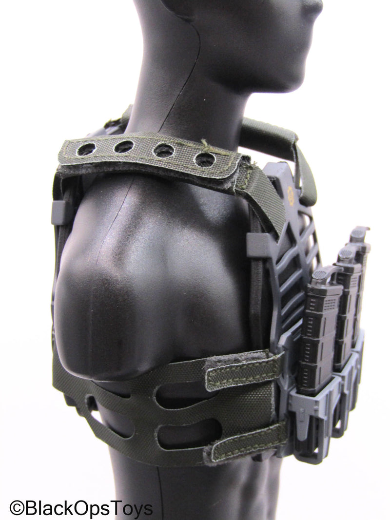 Load image into Gallery viewer, PMC - Grey MOLLE Body Armor w/Mags
