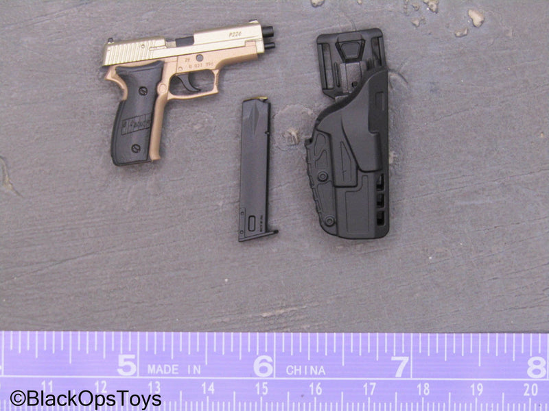 Load image into Gallery viewer, PMC - Tan &amp; Gold Like P226 Pistol w/Holster
