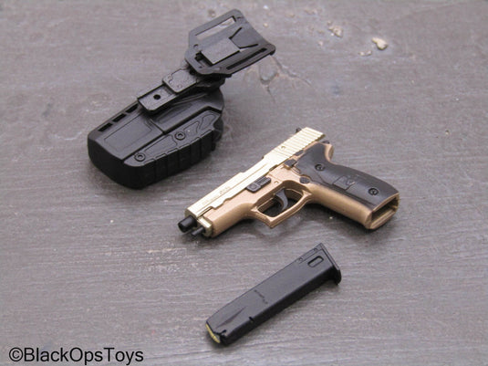 PMC - Tan & Gold Like P226 Pistol w/Holster