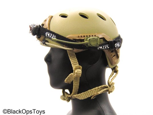 Tan Helmet w/Helmet Light