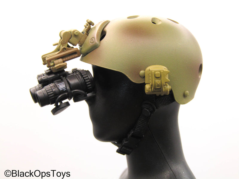 Load image into Gallery viewer, Tan Helmet w/NVG Set
