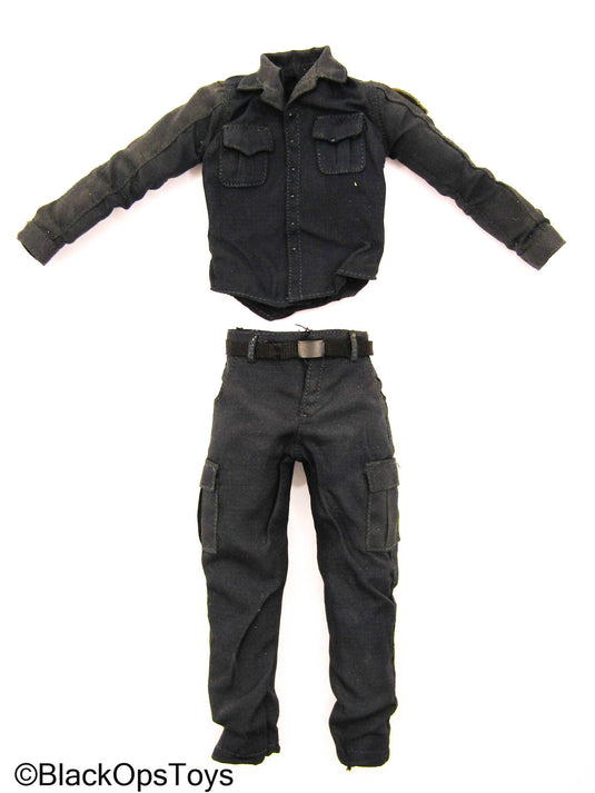 Weathered Black Combat Uniform Set