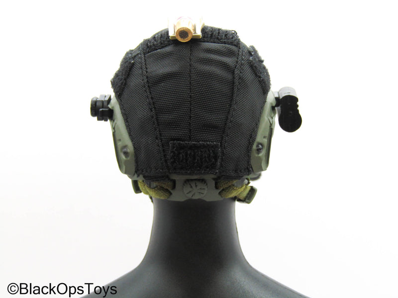 Load image into Gallery viewer, Spetsnaz SVR Zaslon - Black &amp; Green Helmet w/NVG Set
