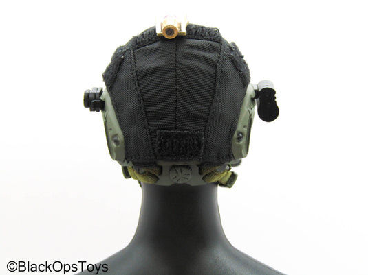 Spetsnaz SVR Zaslon - Black & Green Helmet w/NVG Set